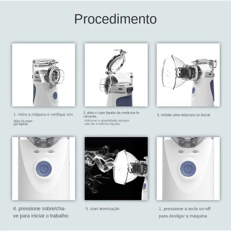 NEBULIZADOR INALADOR ADULTO E INFANTIL PORTÁTIL