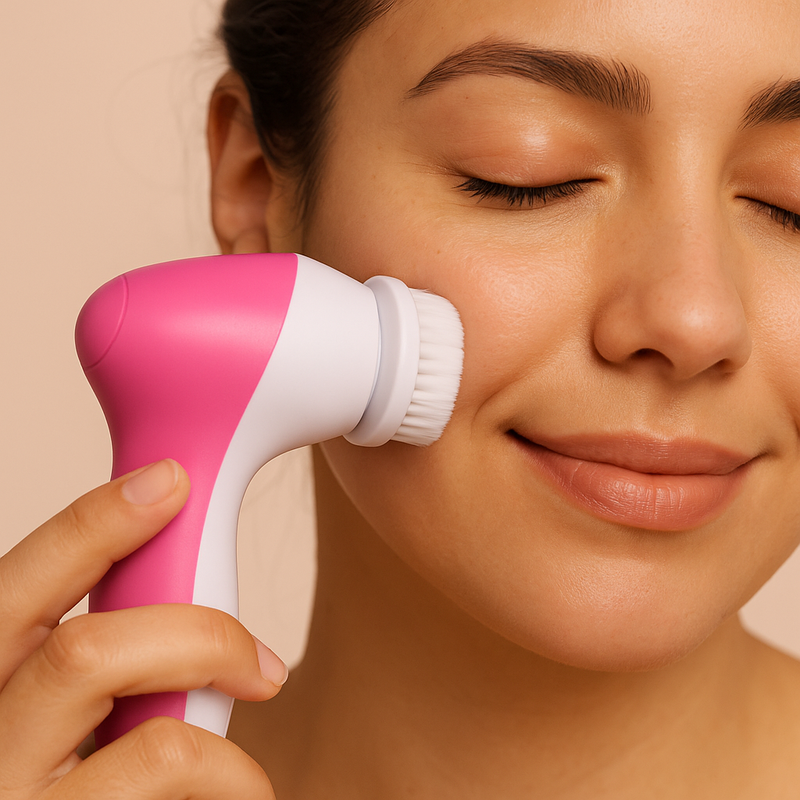 ESCOVA MASSAGEADORA DE LIMPEZA FACIAL 5 EM 1