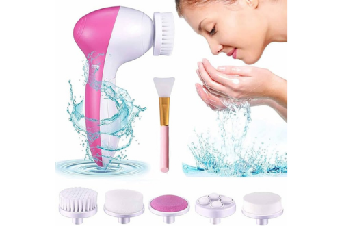 ESCOVA MASSAGEADORA DE LIMPEZA FACIAL 5 EM 1