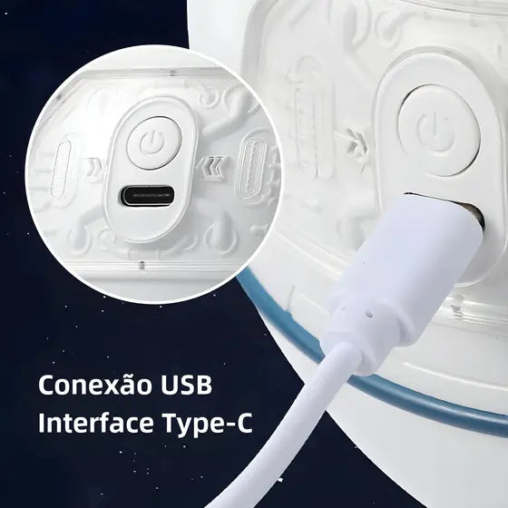 UMIDIFICADOR ASTRONAUTA ULTRA AROMATERAPIA DIFUSOR ESPACIAL